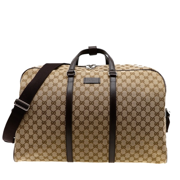 Gucci Other - Gucci GG Duffle Travel Luggage Bag Weekender X-Large Beige Canvas New